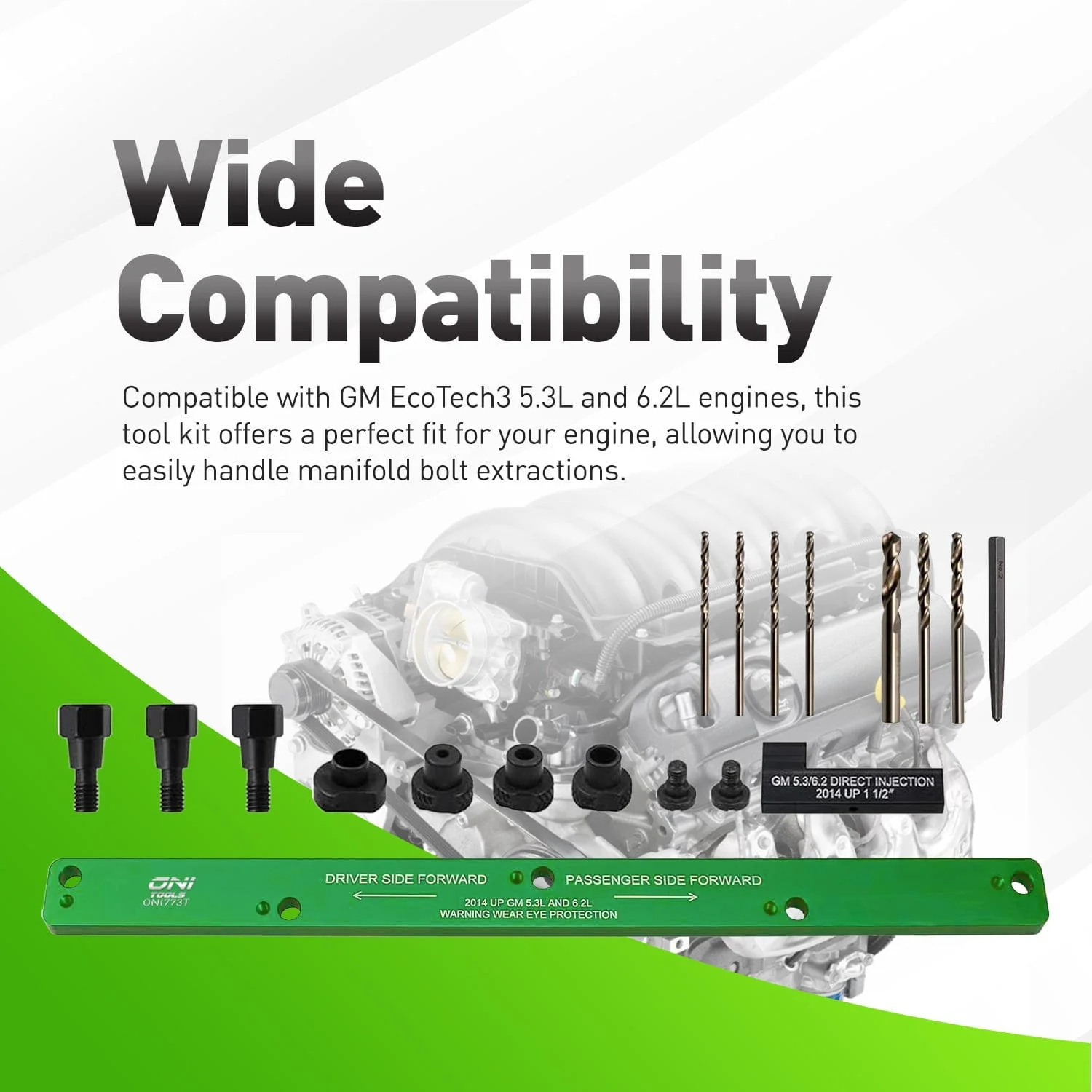 71650 Exhaust Manifold Broken Bolt Drill Template For GM EcoTec 5.3L & 6.2L (Silverado, Sierra, Tahoe, Yukon, Escalade) Alt - Image 3