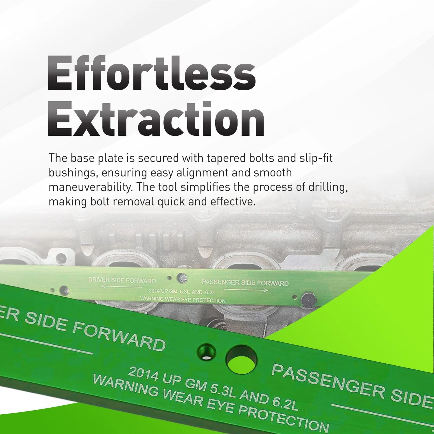71650 Exhaust Manifold Broken Bolt Drill Template For GM EcoTec 5.3L & 6.2L (Silverado, Sierra, Tahoe, Yukon, Escalade) Alt - Image 6