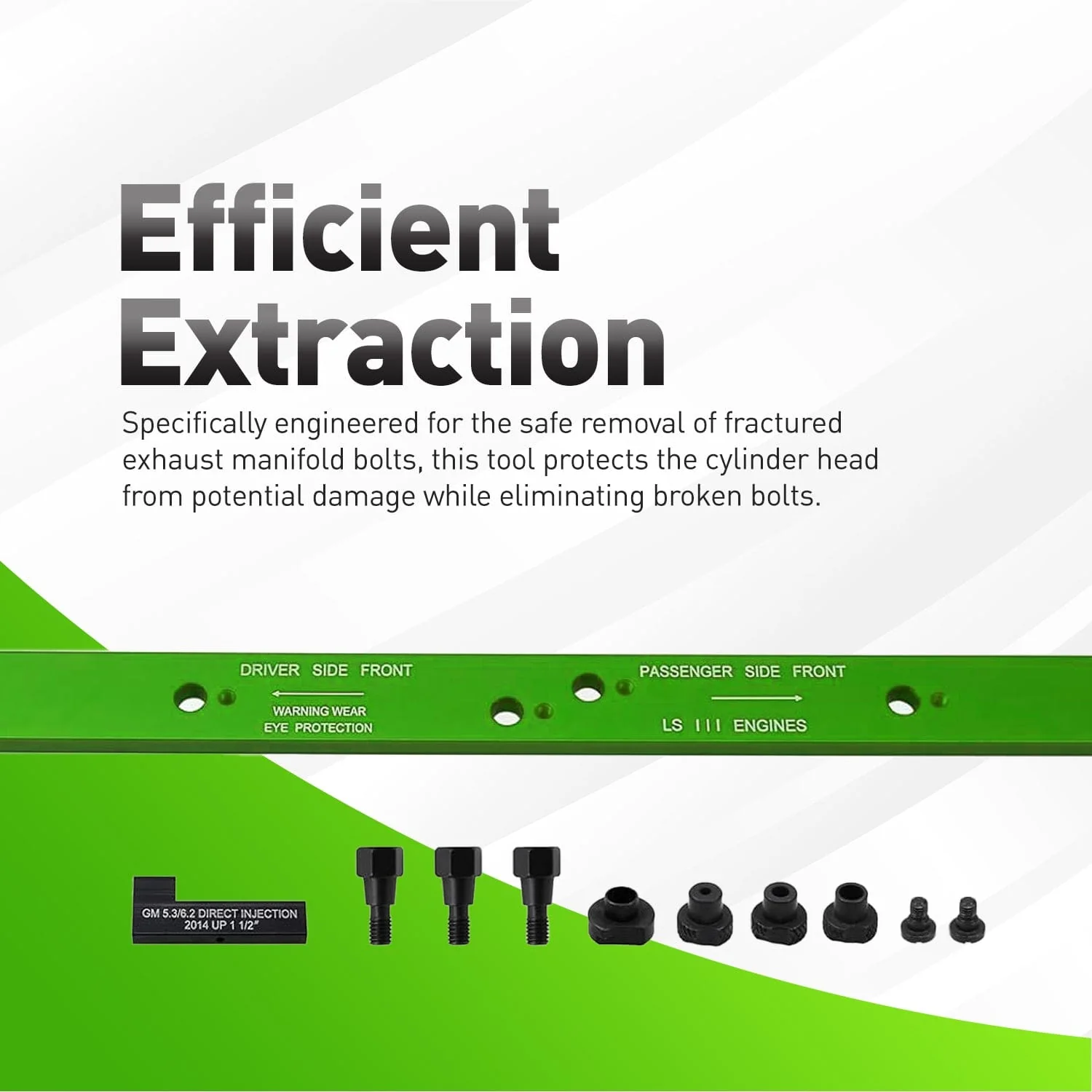 71400 Exhaust Manifold Drill Template Kit For GM LS 4.8L 5.3L 6.0L Alt - Image 4