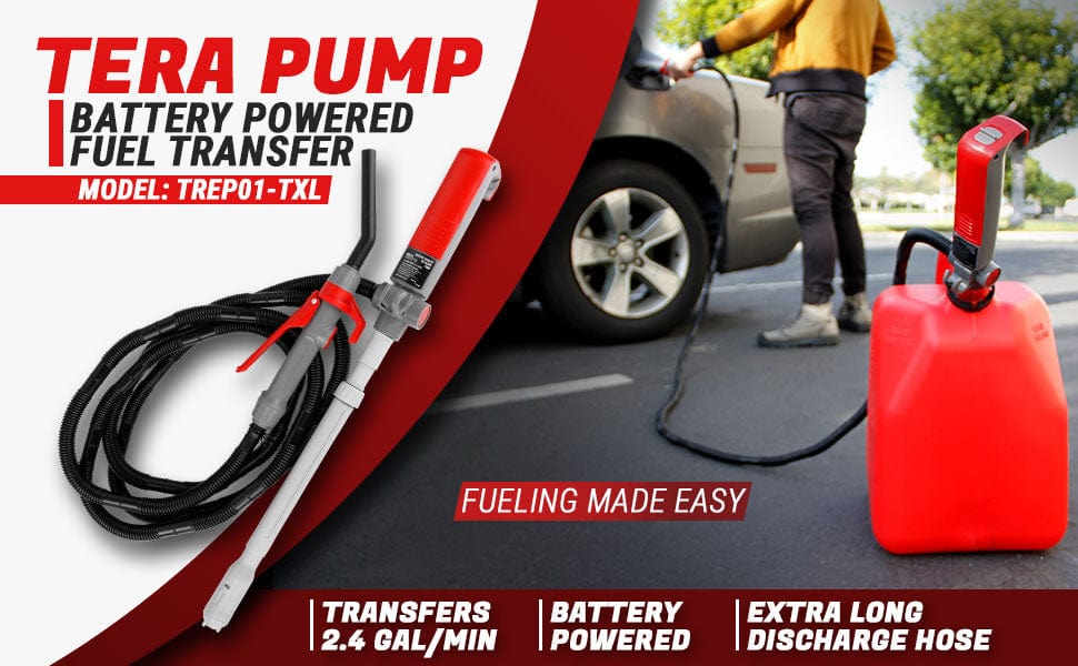 Tera Pump Battery Powered Fuel Transfer Pump with 10" Hose - TREP01-TXL- 20151 - Image 6